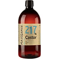 Naissance Aceite de Ricino 1 litro - Puro- natural- vegano- sin hexano- no OGM - Hidrata y nutre el cabello- las cejas y…
